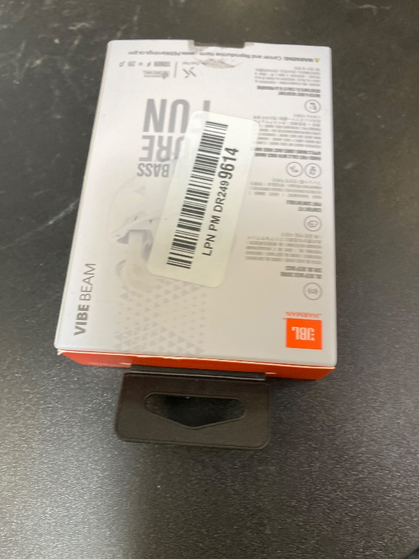 Photo 1 of JBL Vibe Beam - True Wireless JBL Deep Bass Sound Earbuds, Bluetooth 5.2, Water & Dust Resistant, Hands-free call with VoiceAware, Up to 32 hours of battery life (White)