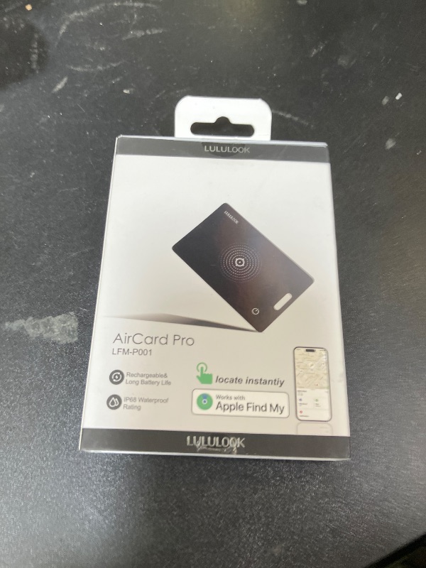 Photo 1 of LULULOOK Wallet Tracker Card, Ultra Slim Airtag Wallet Works with Apple Find My (iOS Only), Wireless Rechargeable GPS Smartcard Tracker for Luggage, Tags, Passport, Purse, IP68 Waterproof
