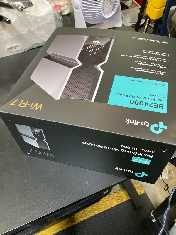 Photo 1 of TP-Link Archer BE24000 Quad-Band WiFi 7 Router (Archer BE900) with Dual 10 Gbps Multi-Gig Ethernet Ports and LED Touch Screen,12 High Performance Antennas, VPN Supported.