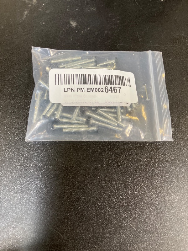 Photo 1 of #6-32 x 1 Oval Head Milled Slot Replacement Wall Plate Screws, Full Thread, Black, 50 PCS