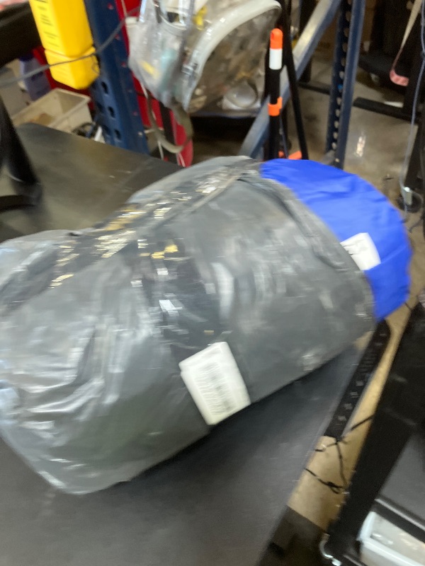 Photo 1 of Jon Boat Cover 12ft 420D Waterproof Trailerable Jon Boat Upgraded Version with Additional Fixing Accessories no Water Accumulation and Windproof (Blue, 12ft Long,Beam Width up to 56in)