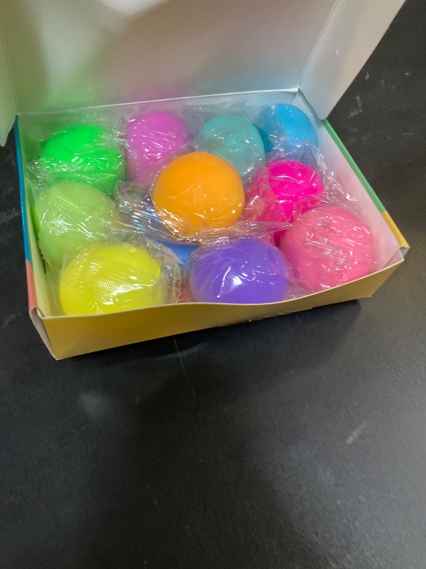Photo 1 of 12 Pack Slow Rising Stress Ball,Stress Balls for Kids Adults,Stretchy Fidget Toys for Stress Relief,Hand Therapy Sensory Squishy Ball, Squishy Toys for Kids, Classroom Prize Box Party Favors