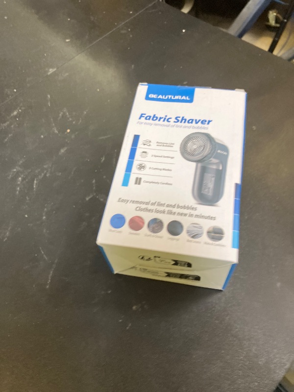Photo 1 of BEAUTURAL Fabric Shaver and Lint Remover, Sweater Defuzzer with 2-Speeds, 2 Replaceable Stainless Steel Blades, Battery Operated, Remove Clothes Fuzz, Lint Balls, Pills, Bobbles Gray