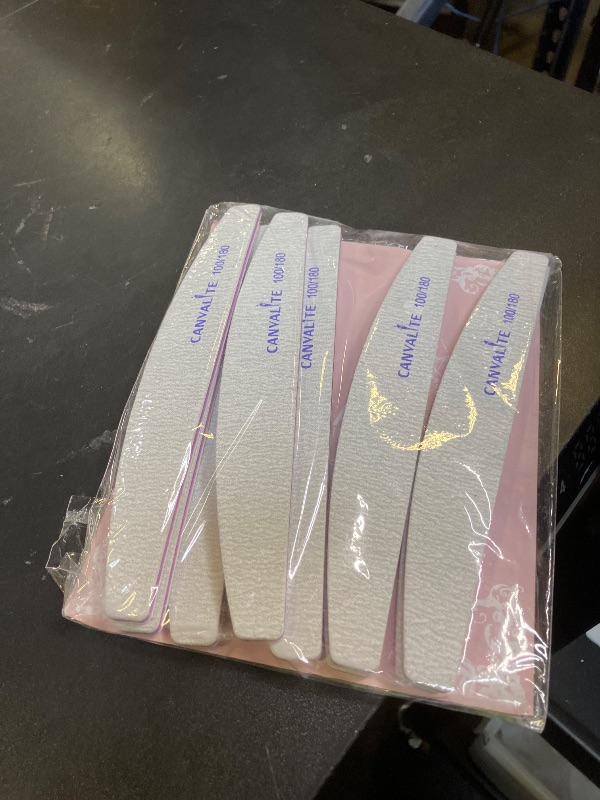 Photo 1 of Canvalite 10 PCS Nail File Professional Nail Files Reusable Double Sided Emery Board(100/180 Grit) Nail Styling Tools for Home and Salon Use Christmas Gifts for Women