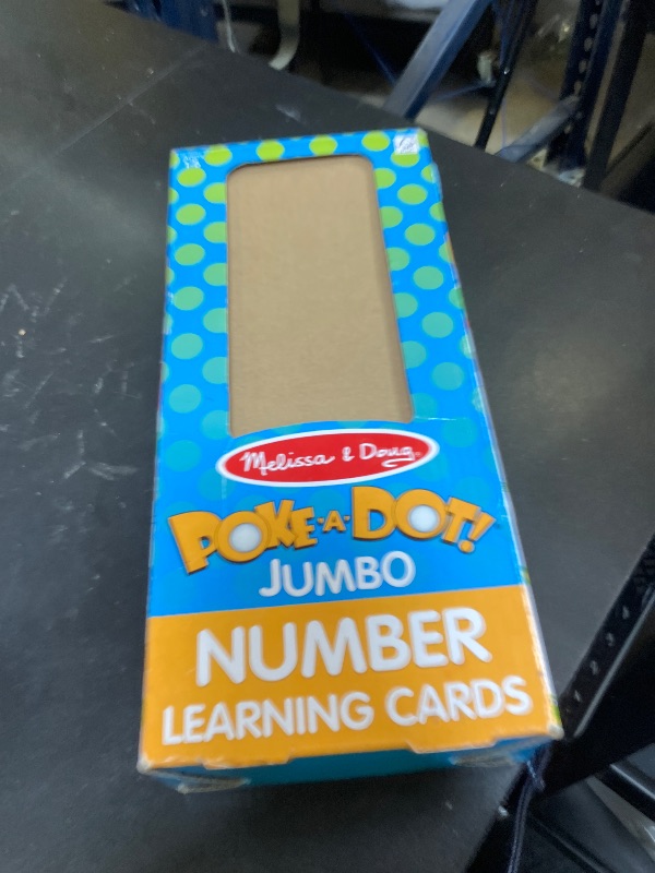 Photo 1 of Melissa & Doug Poke-A-Dot Jumbo Number Learning Cards - 13 Double-Sided Numbers, Shapes, and Colors Cards with Buttons to Pop Interactive Learning Activity For Kids