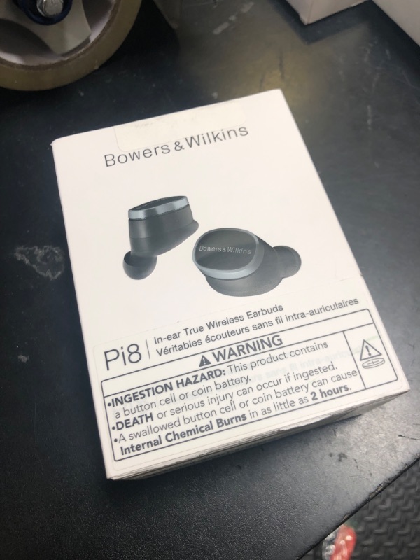 Photo 1 of Bowers & Wilkins Pi8 Wireless Earbuds (Anthracite Black), in-Ear Bluetooth Earphones with Qualcomm Chipset & aptX Lossless, Active Noise Cancelling Earbuds, 3 Built-in Mics, 15-Min Quick Charging