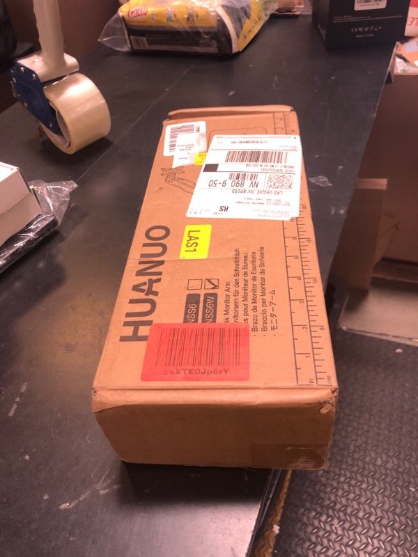 Photo 1 of HUANUO Single Monitor Mount, 13 to 32 Inch Gas Spring Monitor Arm, Adjustable Stand, Vesa Mount with Clamp and Grommet Base - Fits 4.4 to 19.8lbs LCD Computer Monitors