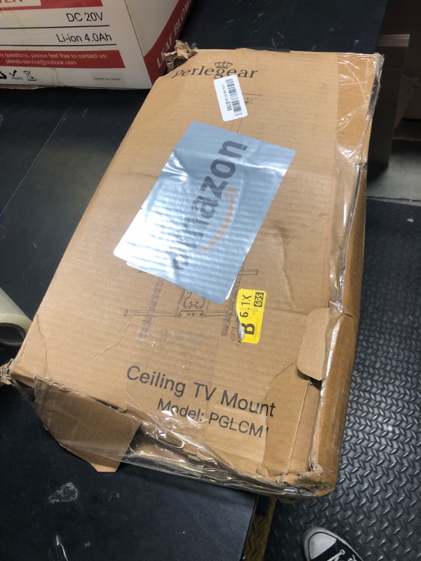 Photo 1 of Perlegear Ceiling TV Mount, Hanging TV Mount for 37-75 inch Flat or Curved TVs up to 99 lbs, Full Motion TV Bracket with Swivel, Tilt, Max VESA 600x400mm, PGLCM1