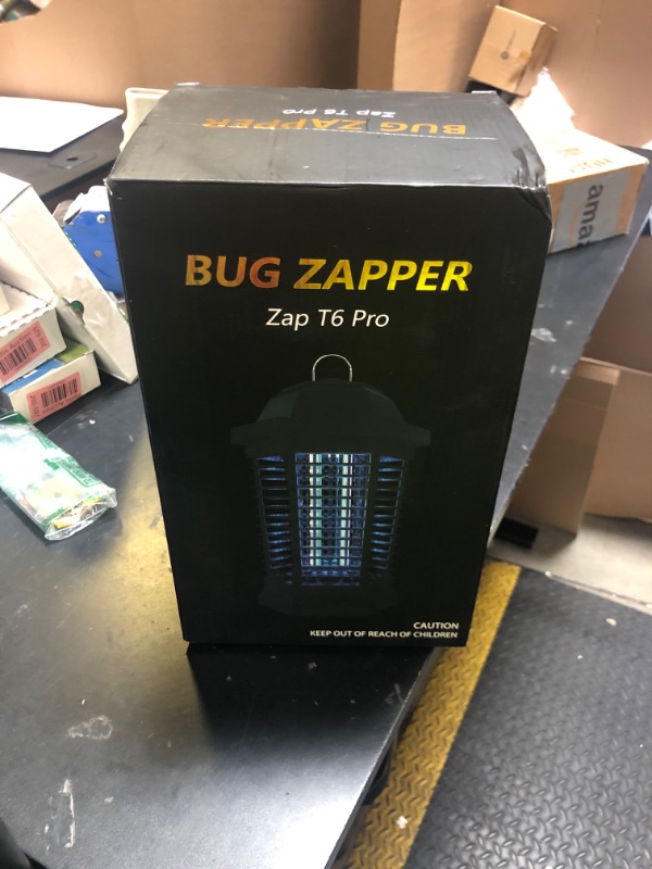 Photo 1 of GOOTOP Bug Zapper Outdoor, Mosquito Zapper, Electric Fly Zapper, Mosquito Killer, Fly Traps, 3 Prong Plug, Flying Insects Zapper Indoor Outdoor 90-130V, 4200V, ABS Plastic Outer (Black)