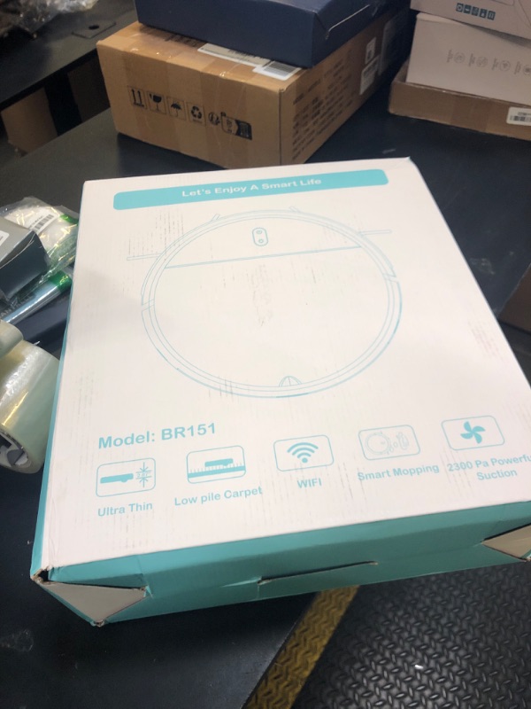 Photo 1 of Robot Vacuum and Mop Combo, 2 in 1 Mopping Robot Vacuum Cleaner with Schedule, Wi-Fi/Voice/App, Strong Suction, Easy of Use, Self-Charging Robotic Vacuum, Slim, Ideal for Hard Floor, Pet Hair, Carpet