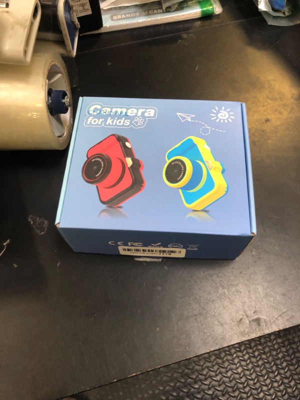 Photo 1 of CHAKEYAKE Kids Camera with Rotating Zoom Lens, 3.5” Large Screen, 1080P Kids Digital Camera with Flash,Selfie, 32GB Card, Toddler Toy Camera Christmas Birthday Gifts for Boys Girls 3-12 Years Old-Blue
