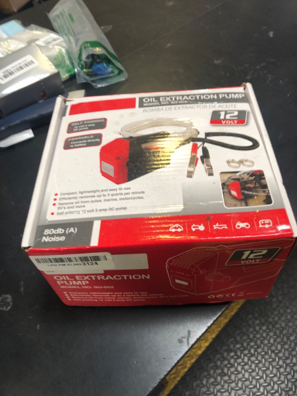 Photo 1 of Oil Pump, 12V 60W Oil Extractor, Transfer Pump for Oil Change, Electric Transfer Oil Pump from Cars, Motorcycles, RVs, Boats