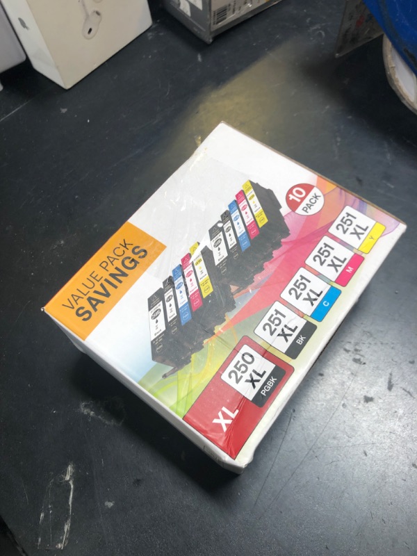 Photo 1 of Upsek PGI-250XL CLI-251XL 10 Color Value Pack Compatible for Canon 250 251 Ink Cartridges to use with PIXMA MX922 MG5420 MG5520 MG5522 MG6320 MG6620 iP7220 (2PGBK, 2Black, 2Cyan, 2Magenta, 2Yellow)