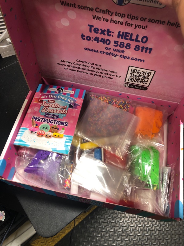 Photo 1 of Original Stationery Mini Sweets & Desserts Air Dry Clay Kit, 10 Vibrant Colors of Air Dry Clays for Kids & Over 30 Pieces in This DIY kit to Make Miniature Clay Food with Modeling Clays for Sculpting
