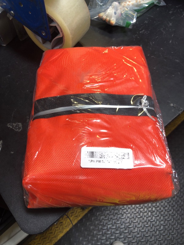 Photo 1 of DoYiKe Extra Large Storage Duffle Bag with Zippers and Handles, Heavy Duty Orange Big Foldable Bag for Travel-42x23x13.5Inch
