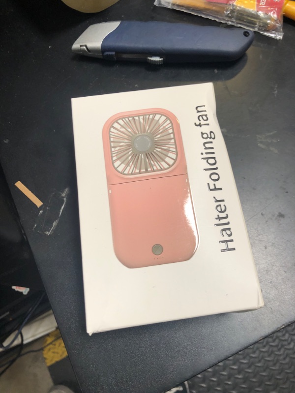 Photo 1 of F-color Mini Handheld Fan Portable - Rechargeable Personal Fan Small Folding Pocket Cooling Fan for Summer Travel Beach Office Outdoor College Dorm Cruise Essentials 2025, White