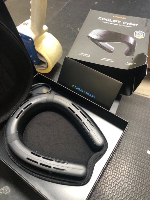 Photo 1 of TORRAS 2025 Top Al Neck Fan Air Conditioner Coolify Cyber, Portable Personal Neck Fans that Blow Cold Air?No.1 Dual-Coolest Wind & 720° Immersive Cooling?Rechargeable for Outdoor/Indoor. Gifts for Dad