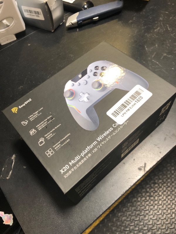 Photo 1 of EasySMX X20 Wireless Gaming Controller with RGB Backlit, 2-Stage Hall Effect Stick, 1000Hz Polling Rate, 6-Axis Gyro on Multi-Platform, Mech Buttons- Compatible with PC/Switch/Steam/Android