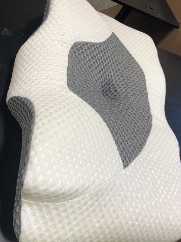 Photo 1 of Osteo Cervical Pillow for Neck Pain Relief, Hollow Design Odorless Memory Foam Pillows with Cooling Case, Adjustable Orthopedic Bed Pillow for Sleeping, Support for Side Back Sleepers