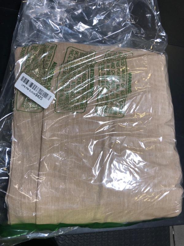 Photo 1 of H.VERSAILTEX Linen Curtains Flax Linen Blended Curtain Panels for Living Room/Bedroom Semi Sheer Privacy Curtains 96 inch Length 2 Panels Set Nickel Grommet Window Drapes, Taffy