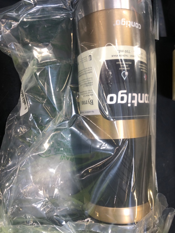 Photo 1 of Contigo Byron Vacuum-Insulated Stainless Steel Travel Mug 24oz Chardonnay Color with Leak-Proof Lid Keeps Beverages Hot or Cold Perfect for Coffee Lovers Travelers Campers and Outdoor Activities