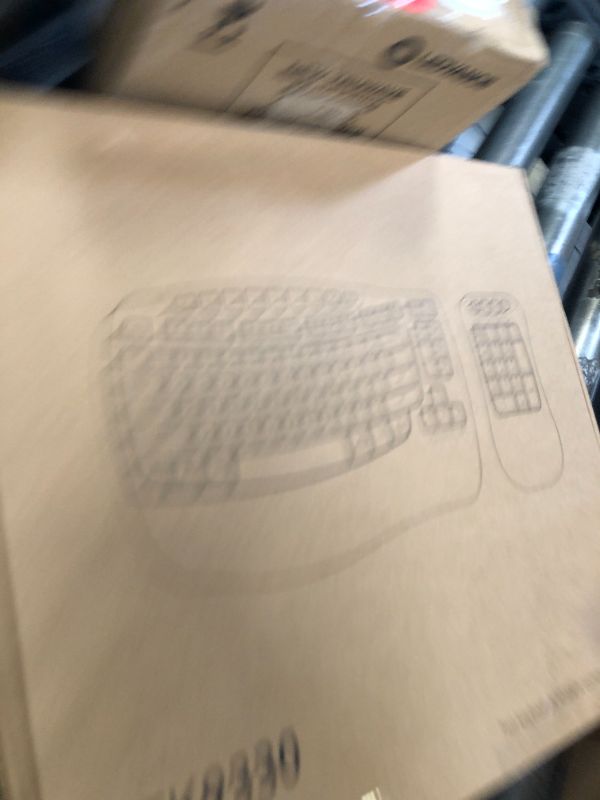 Photo 1 of MEETION Ergonomic Wireless Keyboard with Separate Numeric Keypad, Wave Flexible 2-in-1 Setup for Multi-Device, 2.4G/Bluetooth Split Design with Wrist Rest for Accountants/Data Entry/Left-Handed User