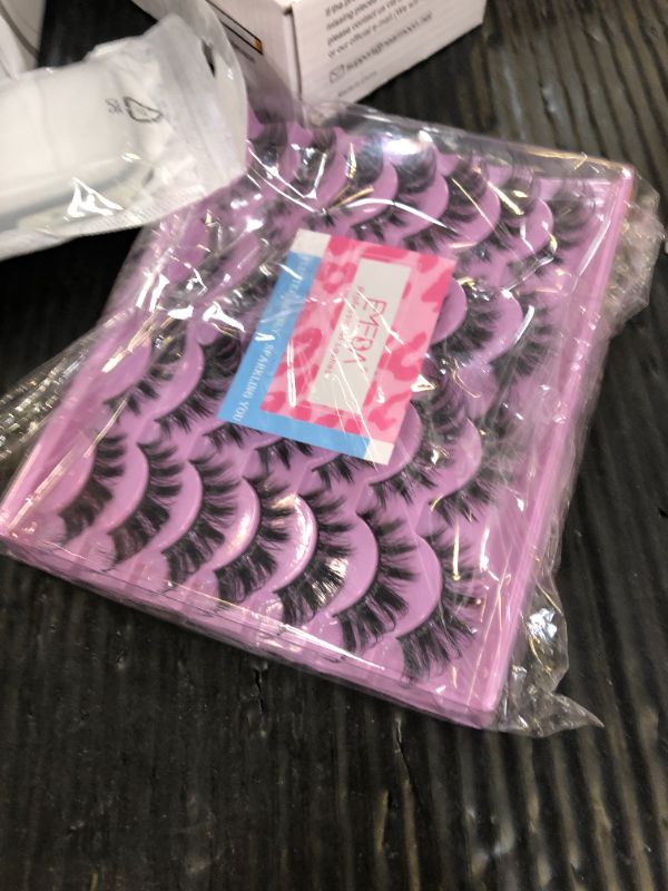 Photo 1 of ??? ??? ?????? ????? ??? ??? False Eyelashes 18mm Wispy Flase Lashes Manhua Faux Mink Fluffy Dramatic Fake Eyelashes Volume Anime Strips Pack 14 Pairs by EMEDA(Cat Eye CK08)