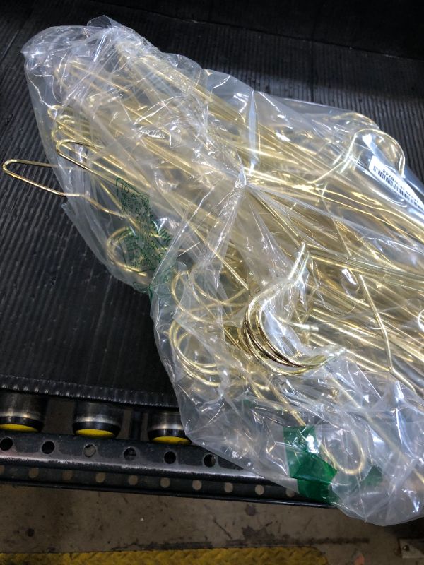 Photo 1 of SPECILITE Metal Wire Clothes Hangers Bulk 60 Pack with Notches for Standard Size Coats, Shirts, Suits, Pants, Heavy Duty, Space-Saving, Gold