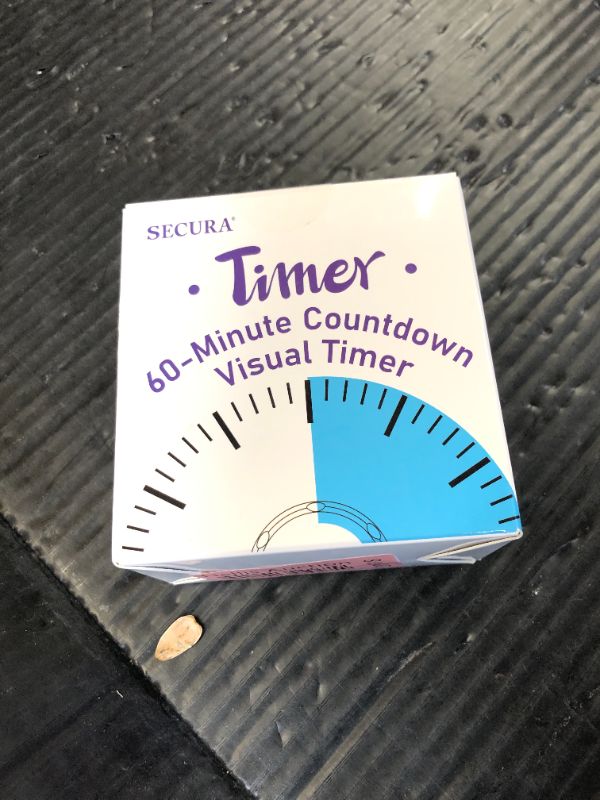 Photo 1 of Secura 60-Minute Visual Timer, Silent Study Timer for Kids and Adults, Time Clocks, Time Management Countdown Timer for Teaching (Purple & Purple)