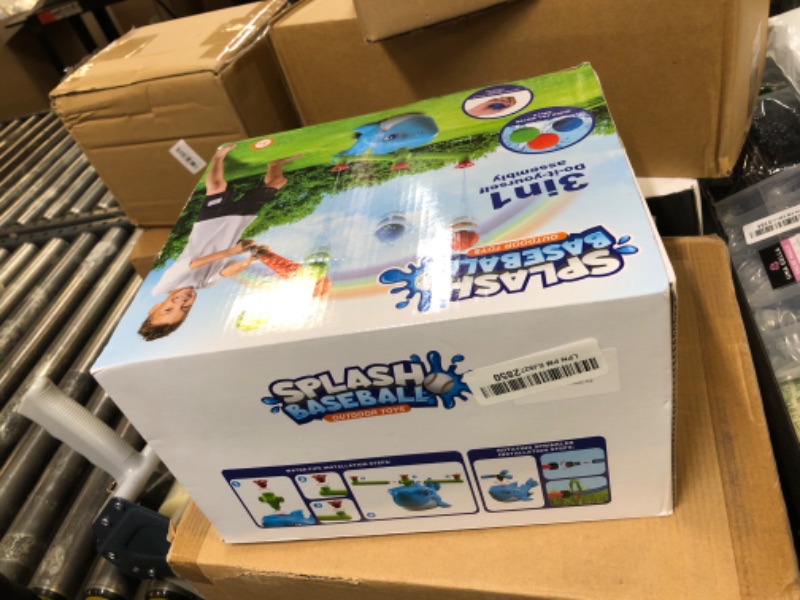 Photo 1 of Splash Baseball Outdoor Water Toy, 3-in-1 Whale Sprinkler Set, DIY Assembly Kids Game