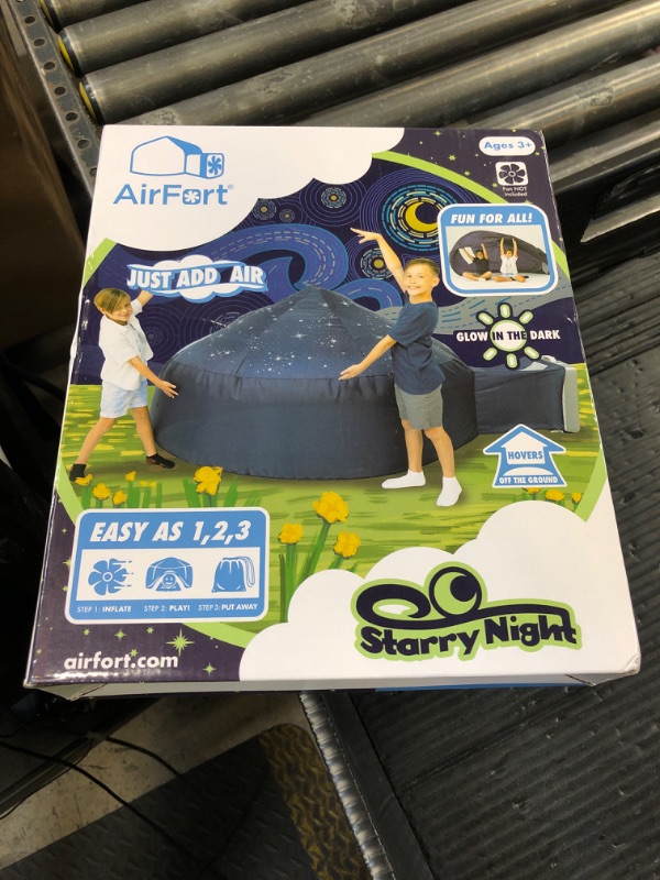 Photo 1 of The Original Patented AirFort - Build A Fort in 30 Seconds, Inflatable Fort for Kids, Play Tent for 3-14 Years, A Playhouse Where Imagination Runs Wild, Fan not Included (Starry Night)