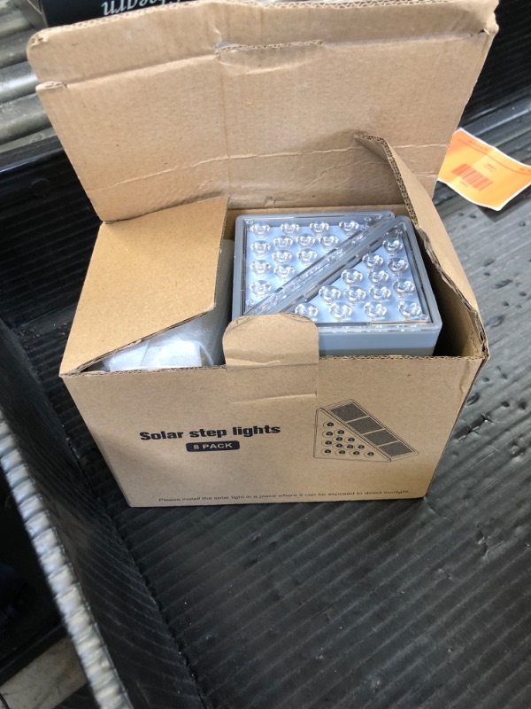 Photo 1 of NIORSUN Outdoor Step Lights,8 Pack Warm White Solar Step Lights for Outside Waterproof IP67 Auto On Off,Solar Lights for Steps,Stair,Patio,Yard,Porch,Front Door,Sidewalk,Deck Decor