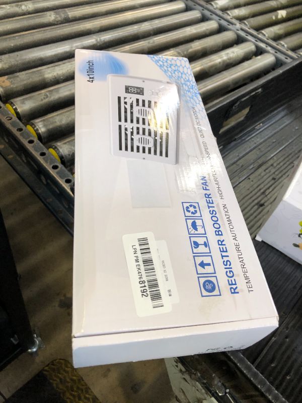 Photo 1 of LITGURU Register Booster Vent Fan: AC Vent Cover for 4"x10" Holes Cover - Air Boosting Register Fan - Smart 10-Speeds Electric Air Exhaust for Duct Floor Room Wall Window Transfer with Remote Control