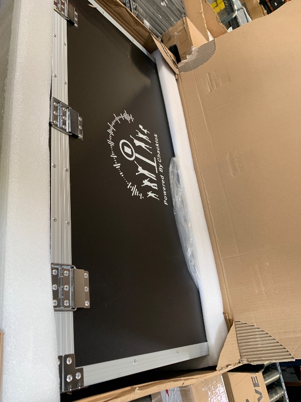 Photo 1 of JIYANG Portable Photo Booth Compatible with Any Ipad,Photo Booth Stand Shell with ChackTok PhotoBooth VIP Member and Flight Case,Free Custom Logo,Perfect for Parties,Wedding and Events(White)