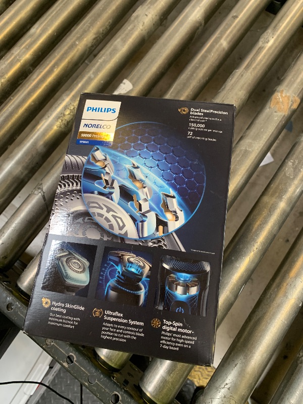 Photo 1 of Philips Norelco S9000 Prestige Rechargeable Wet & Dry Electric Rotary Shaver with Precision Trimmer, Premium Case & Cleaning System, SP9841/84