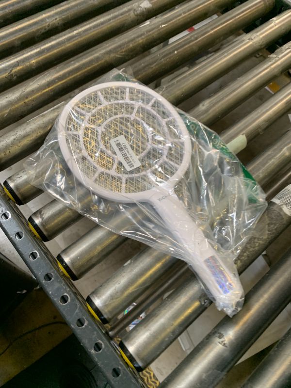 Photo 1 of YsChois Electric Fly Swatter, Bug Zapper, Mosquito Zapper Racket | Gold Zone Voltage, Densest 3 mm Mesh, Apple-Like Weight - AA Battery Powered (not incl.) - Indoor & Outdoor Use with Pro Swat Tips