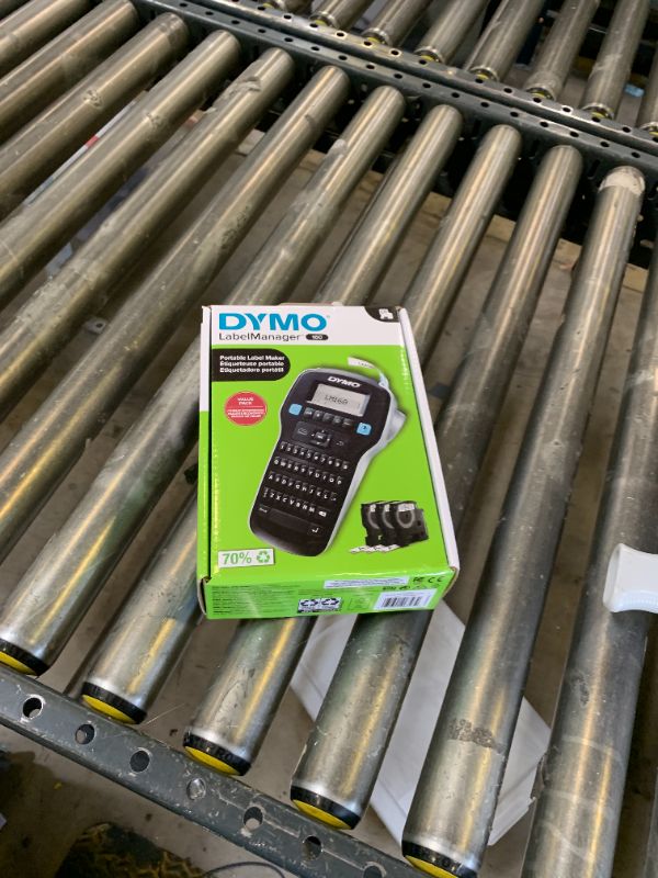 Photo 1 of DYMO LabelManager 160 Portable Label Maker Bundle Easy-to-Use One-Touch Smart Keys QWERTY Keyboard Large Display For Home & Office Organization Includes 3 D1 Label Cassettes