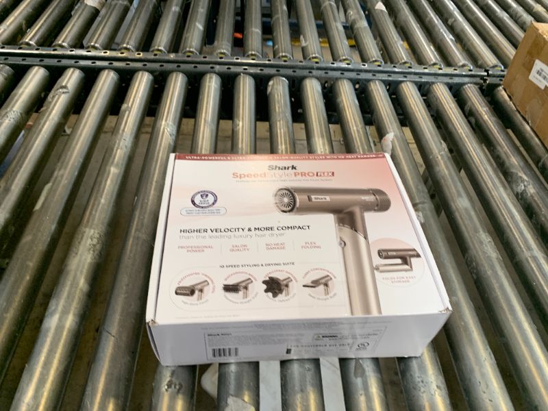 Photo 1 of Shark SpeedStyle Pro Flex Professional Performance High-Velocity Hair Dryer System with Scalp Shield & IQ Speed Styling and Drying Suite, Lightweight, Ionic, No Heat Damage, Mocha Silver, HD542