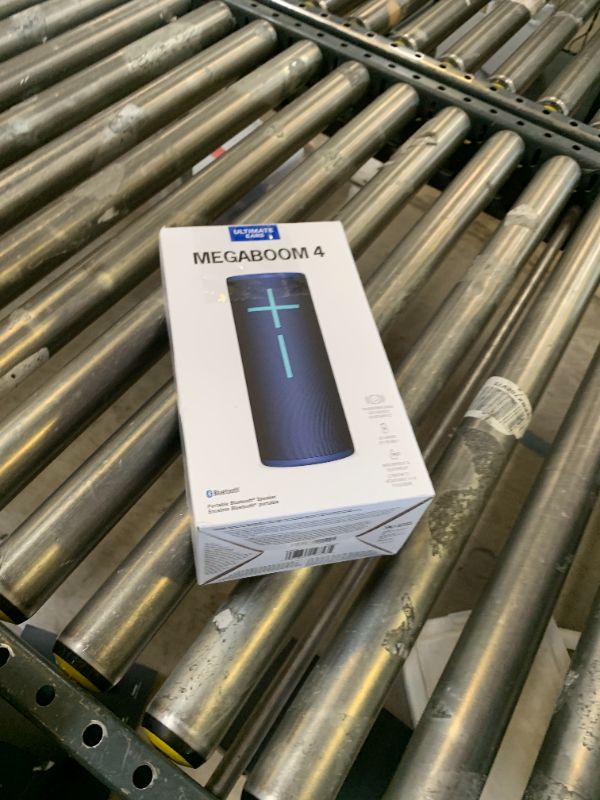 Photo 1 of Ultimate Ears MEGABOOM 4 Portable Waterproof Bluetooth Speaker, 360-Degree Sound, Thundering Bass, 147ft Range, 20-Hour Battery, Floating Speaker - Blue