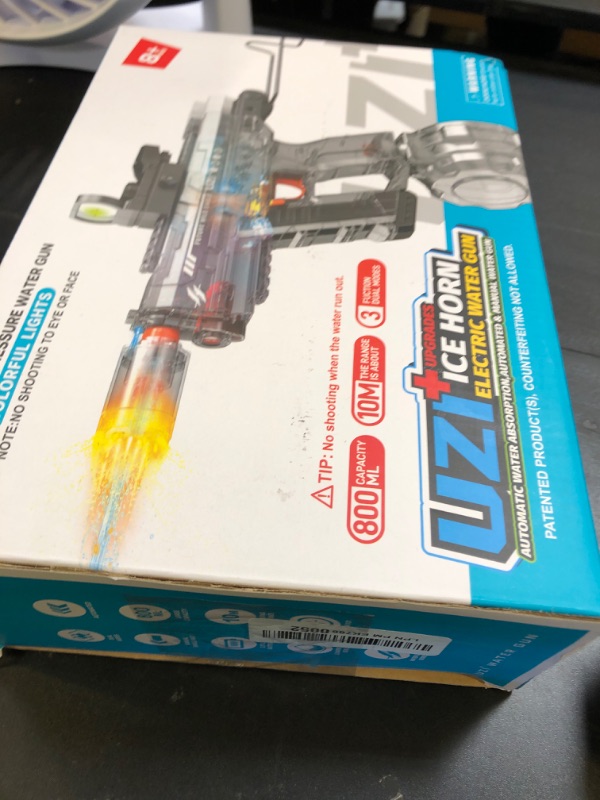Photo 1 of Automatic Electric Water Gun with LED Effects, Auto Water Suction Powerful Squirt Guns Pistol for Adults Kids, Auto Water Blaster Pistol Outdoor Summer Toys for Pool Beach Party (Dark Blue)
