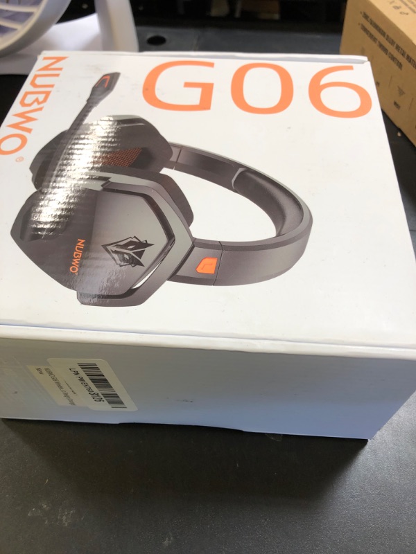 Photo 1 of NUBWO G06 Dual Wireless Gaming Headset with Microphone for PS5, PS4, PC - 23ms Low Latency Audio - 100-Hour of Playtime - 50mm Drivers (Black-Orange)