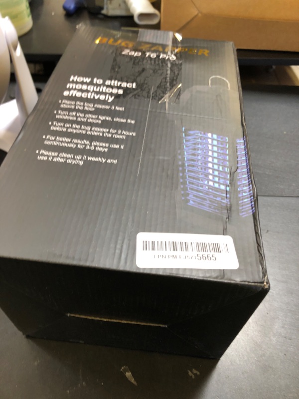 Photo 1 of GOOTOP Bug Zapper Outdoor, Mosquito Zapper, Electric Fly Zapper, Mosquito Killer, Fly Traps, 3 Prong Plug, Flying Insects Zapper Indoor Outdoor 90-130V, 4200V, ABS Plastic Outer (Black)