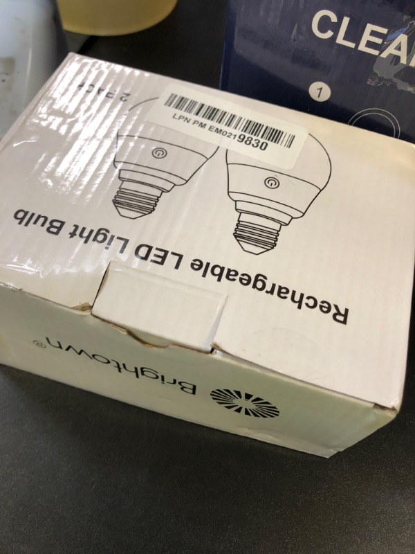 Photo 1 of Brightown E26 Rechargeable Light Bulb with Remote Timer and 3 Color Temperatures, Battery Backup Bulb for Sconces and Lamps, E26 Detachable Charging for Non-Hardwired Fixture, Dimmer, 700LM