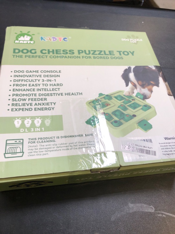 Photo 1 of KADTC Dog Chess Puzzle Toy Brain Stimulation Mentally Stimulating Cognitive Busy Food Enrichment Boredom Toys Level 3 2 1 Treat Puzzles Puppy Interactive Mind Smart Game for Small/Medium/Large Dogs