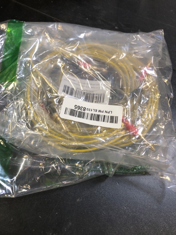 Photo 1 of Mygatti 2 Pack 16/2 Speaker Flat Wire Cable with Banana Tip Plugs 10 FT, CL3 Rated, 16 Gauge AWG Wire, Tinned OFC Copper, Transparent Jacket with Yellow Polarity Marker, for Indoor & Outdoor, Hi-Fi