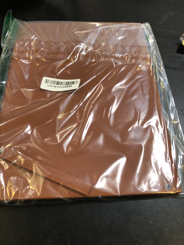 Photo 1 of Enyuwlcm PU A4 Leather File Folder Document Holder Folder Stylish Portfolio Envelope Case with Strap and Invisible Magnetic Closure (Brown)