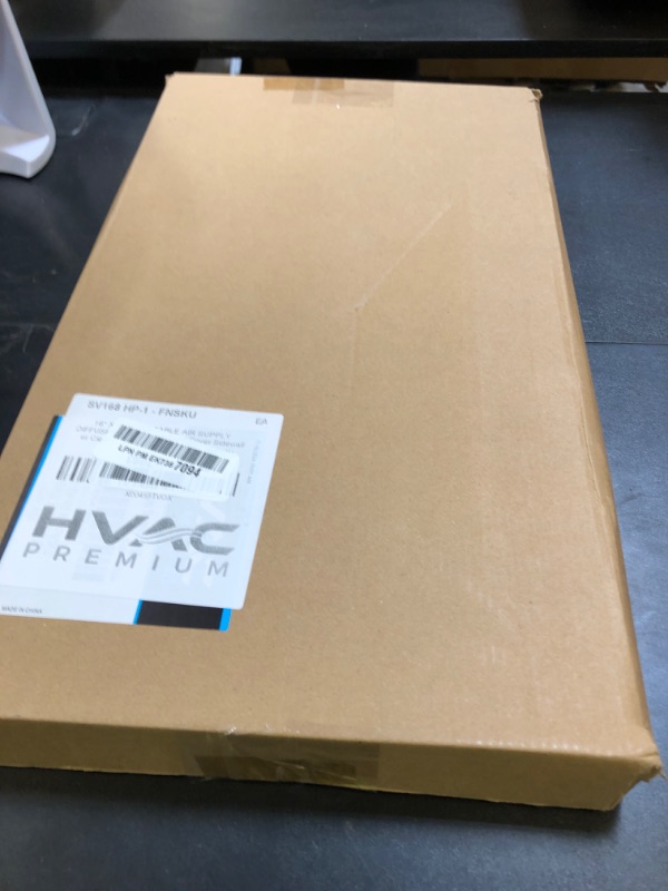 Photo 1 of 16" X 8" Adjustable AIR Supply Diffuser - HVAC Vent Cover Sidewall or Ceiling - Grille Register - High Airflow - White [Outer Dimensions: 17.75"w X 9.75"h]