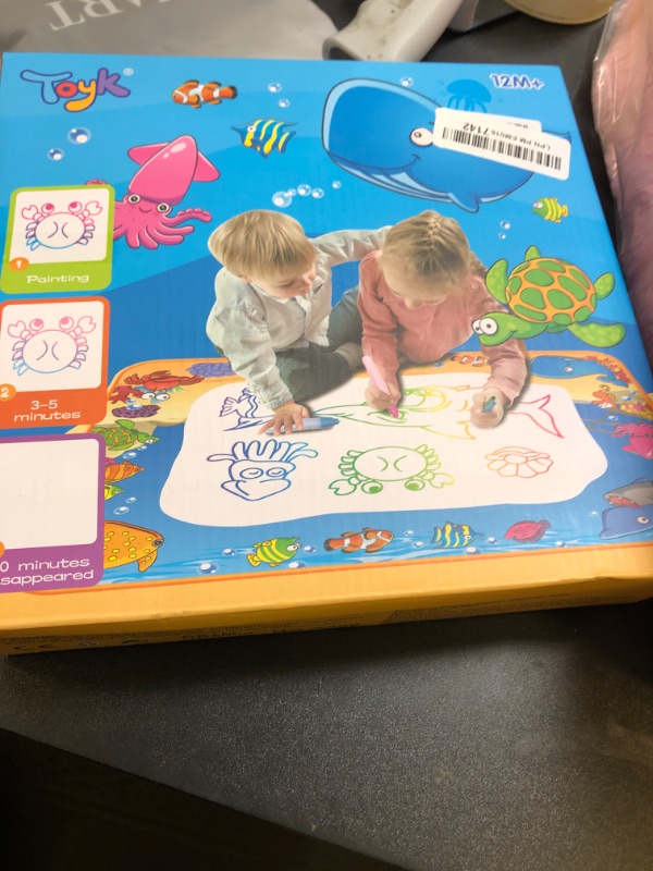 Photo 1 of Water Doodle Mat - Kids Painting Writing Color Doodle Drawing Mat Toy Bring Magic Pens Educational Toys for Age 2 3 4 5 6 7 Year Old Girls Boys Age Toddler Gift