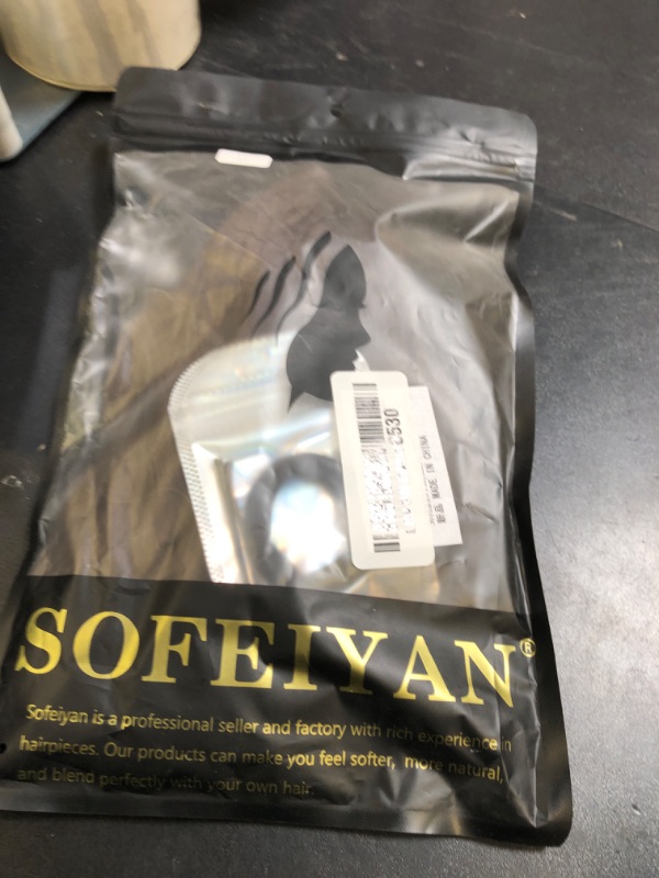 Photo 1 of SOFEIYAN Ponytail Extension 16" Curly Wavy Claw Clip Ponytail Hair Extensions Small Claw Clip in Hairpiece Fluffy Clip on Pony Tails Jaw Clips for Women Synthetic Hairpiece, Brown