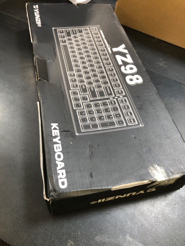 Photo 1 of YUNZII YZ98 Gasket Mechanical Keyboard,99 Key Hot Swappable BT5.0/2.4G/USB-C Wireless NKRO 98% 1800 Layout with RGB LED Backlit for Linux/Win/Mac(Black, Cocoa Cream V2 Switch)